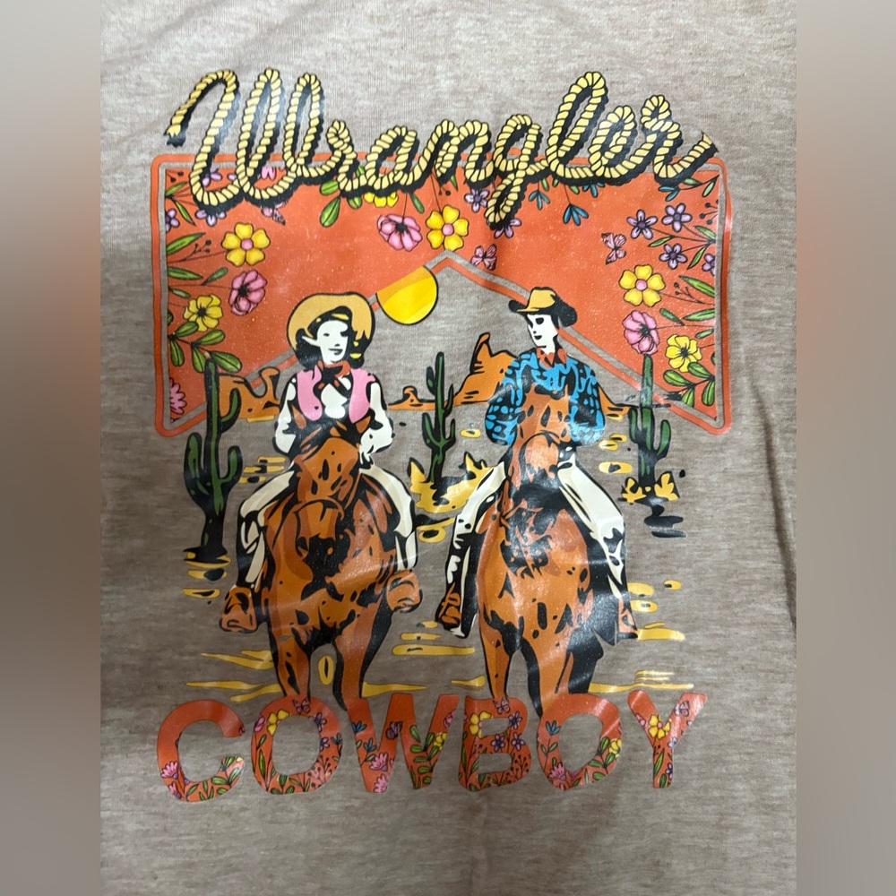 Wrangler Cowboy Graphic Tee - Tan